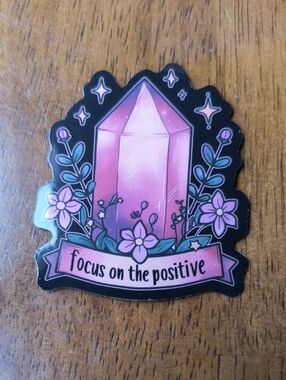 Pink Crystal Decorative Sticker – Focus on the Positive